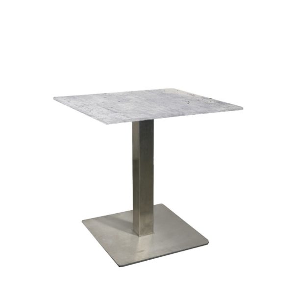 Sitztisch Edelstahl betonoptik 70 x 70 cm