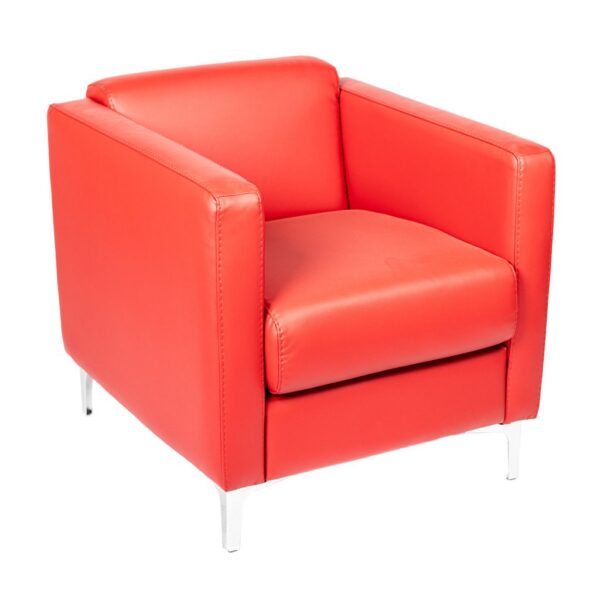 Smart Lounge Sessel - rot - Leder